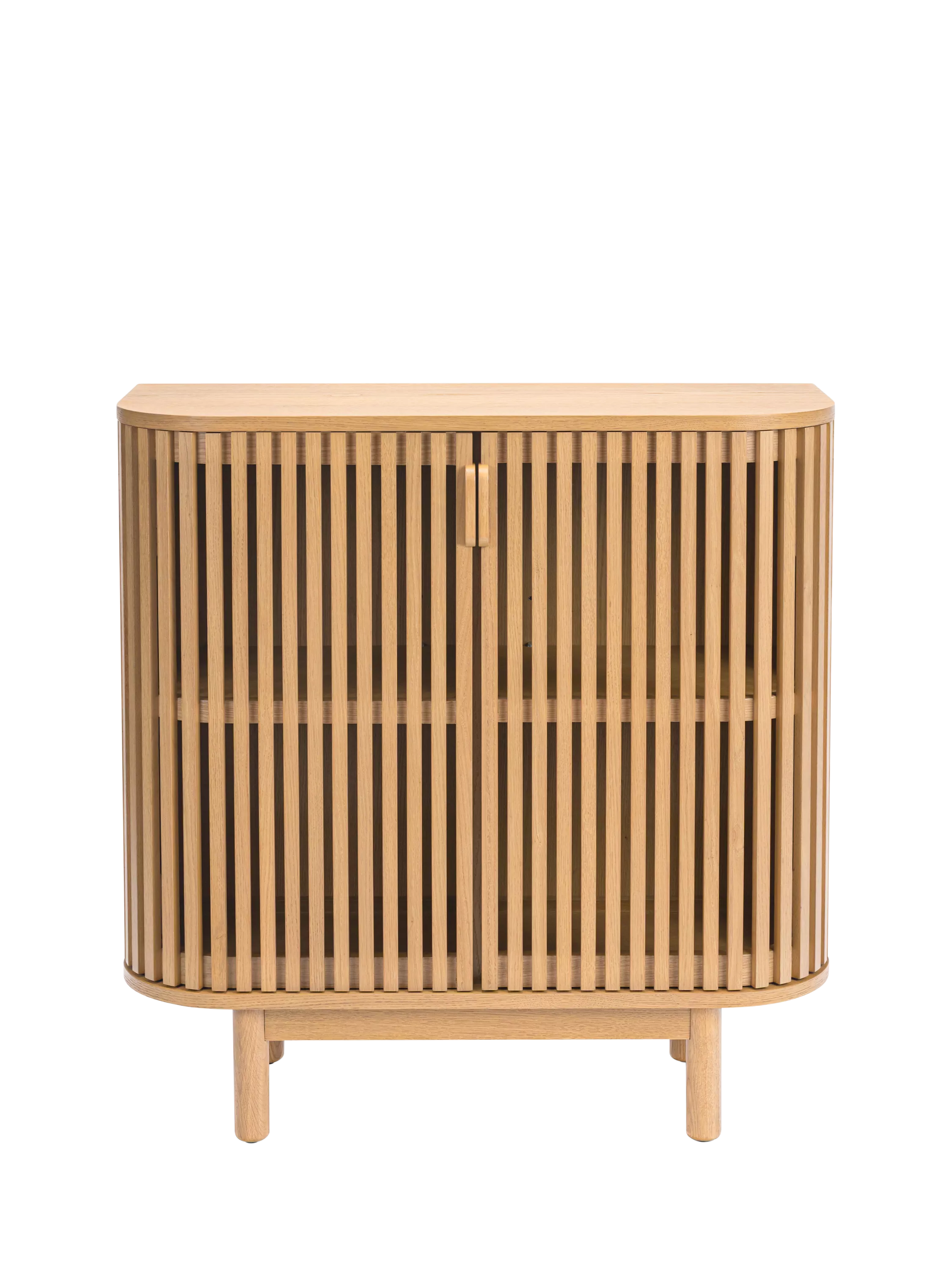 John Lewis Slatted II 2 Door Cabinet, Natural