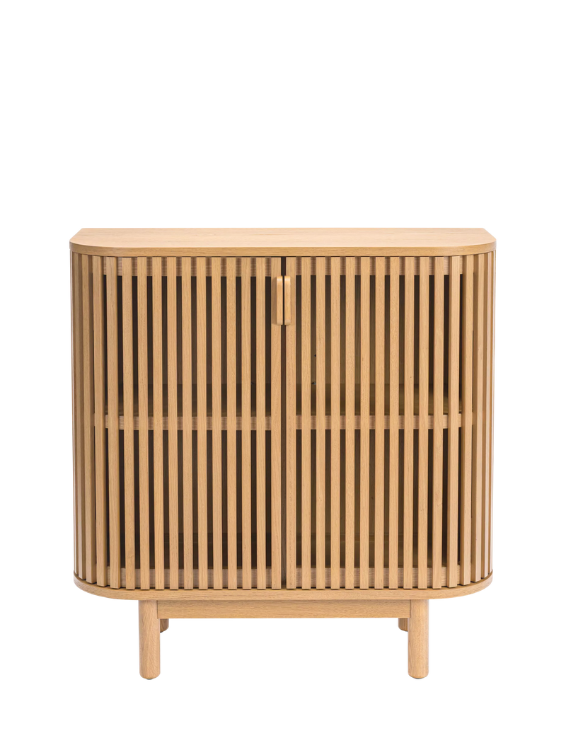 John Lewis Slatted II 2 Door Cabinet, Natural