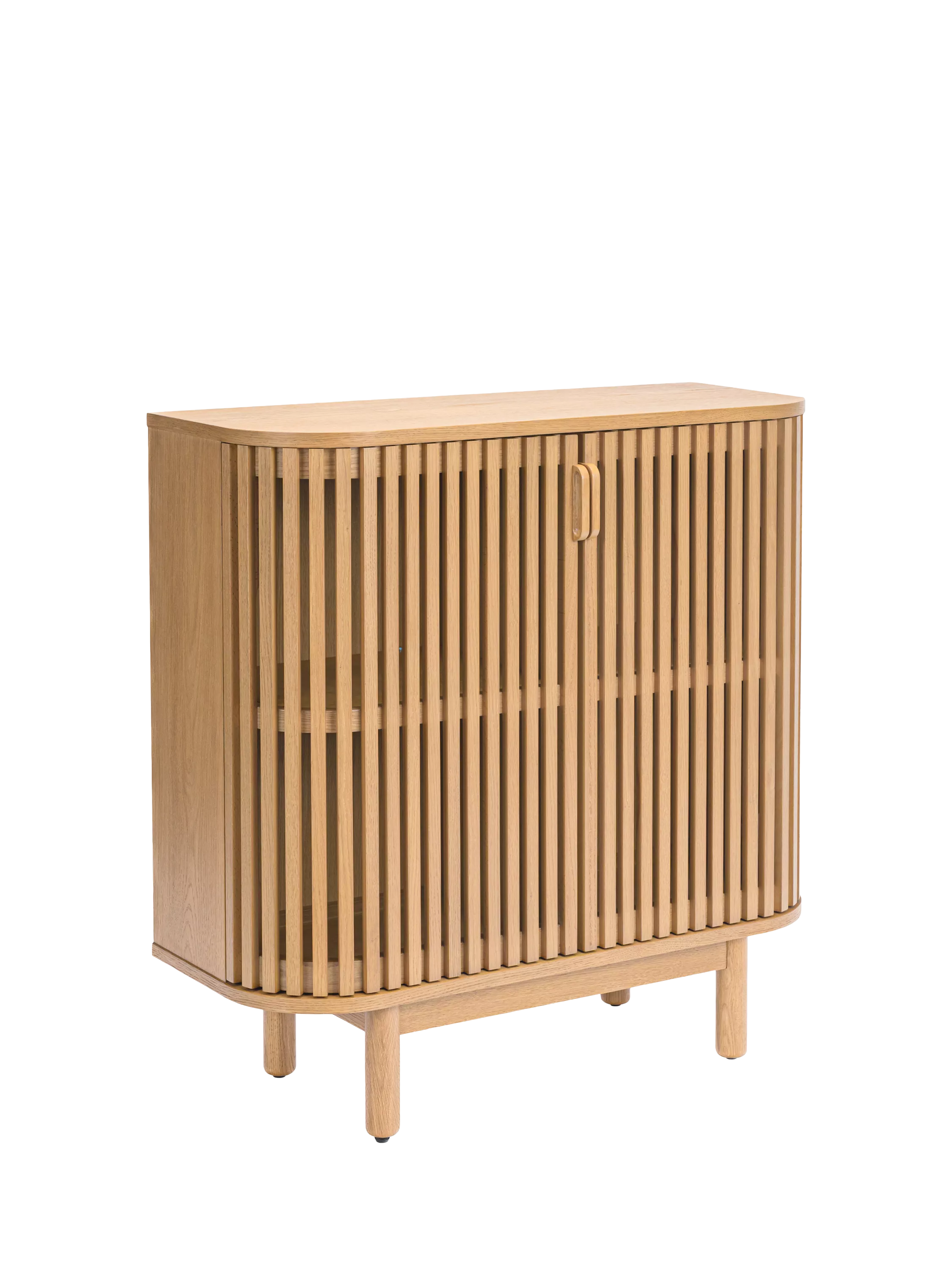 John Lewis Slatted II 2 door cabinet natural oak veneer (British brand)