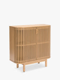 John Lewis Slatted II 2 door cabinet natural oak veneer (British brand)
