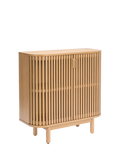 John Lewis Slatted II 2 door cabinet natural oak veneer (British brand)