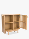 John Lewis Slatted II 2 door cabinet natural oak veneer (British brand)