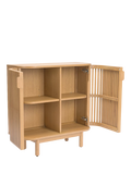 John Lewis Slatted II 2 door cabinet natural oak veneer (British brand)