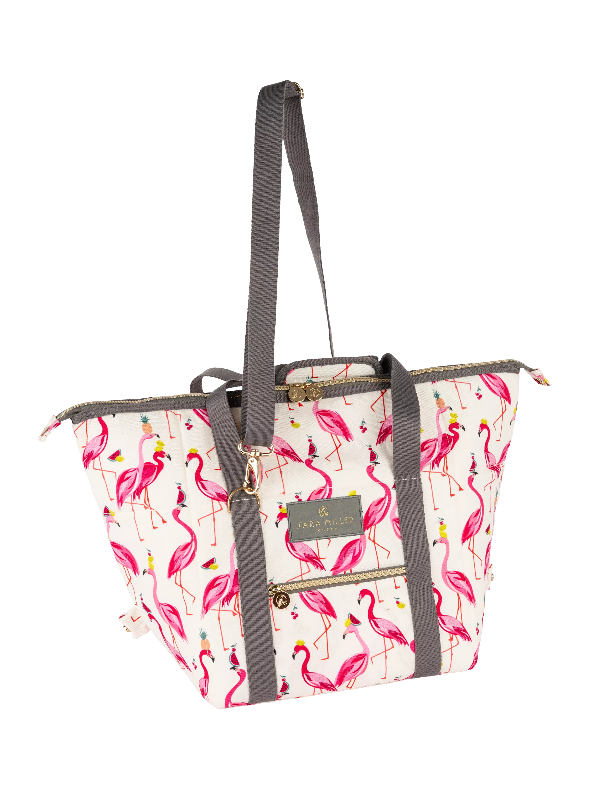 Sara Miller Flamingo convertible cooler bag 20L pink - British product