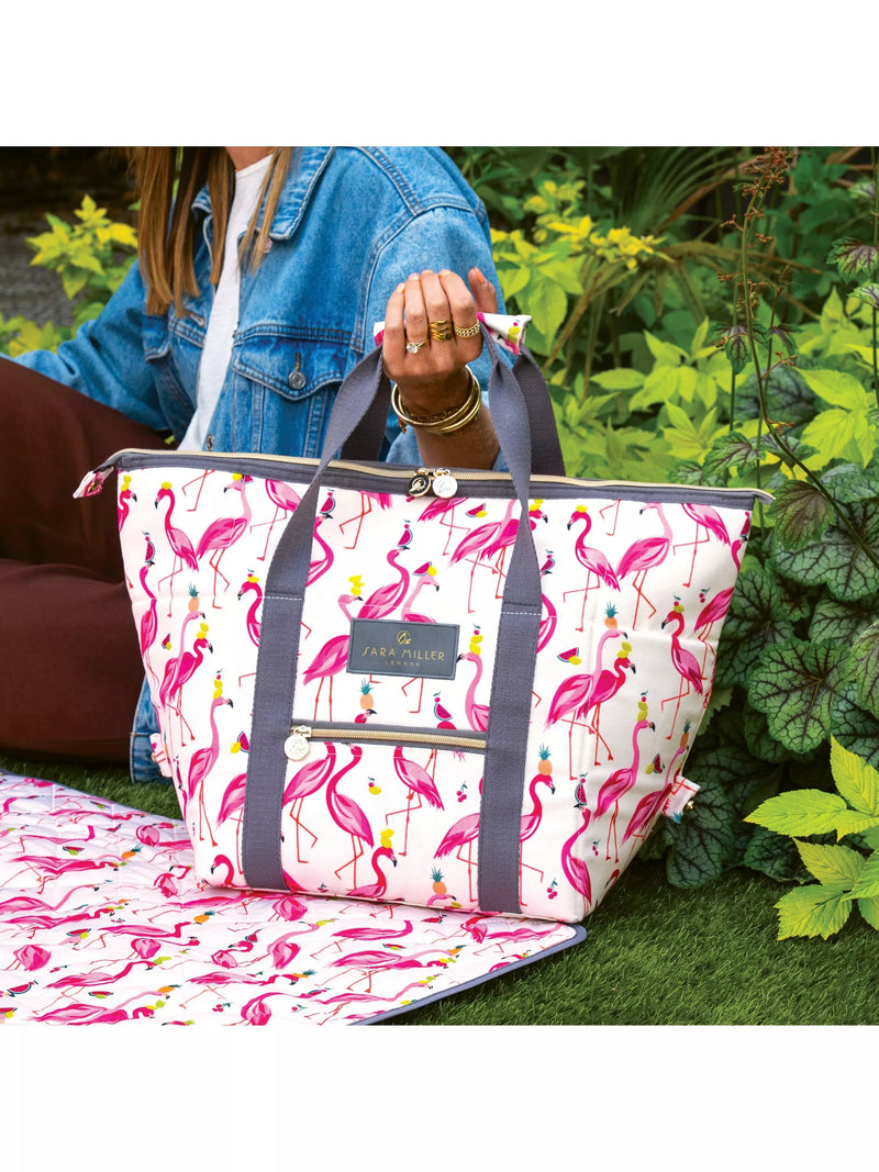 Sara Miller Flamingo convertible cooler bag 20L pink - British product