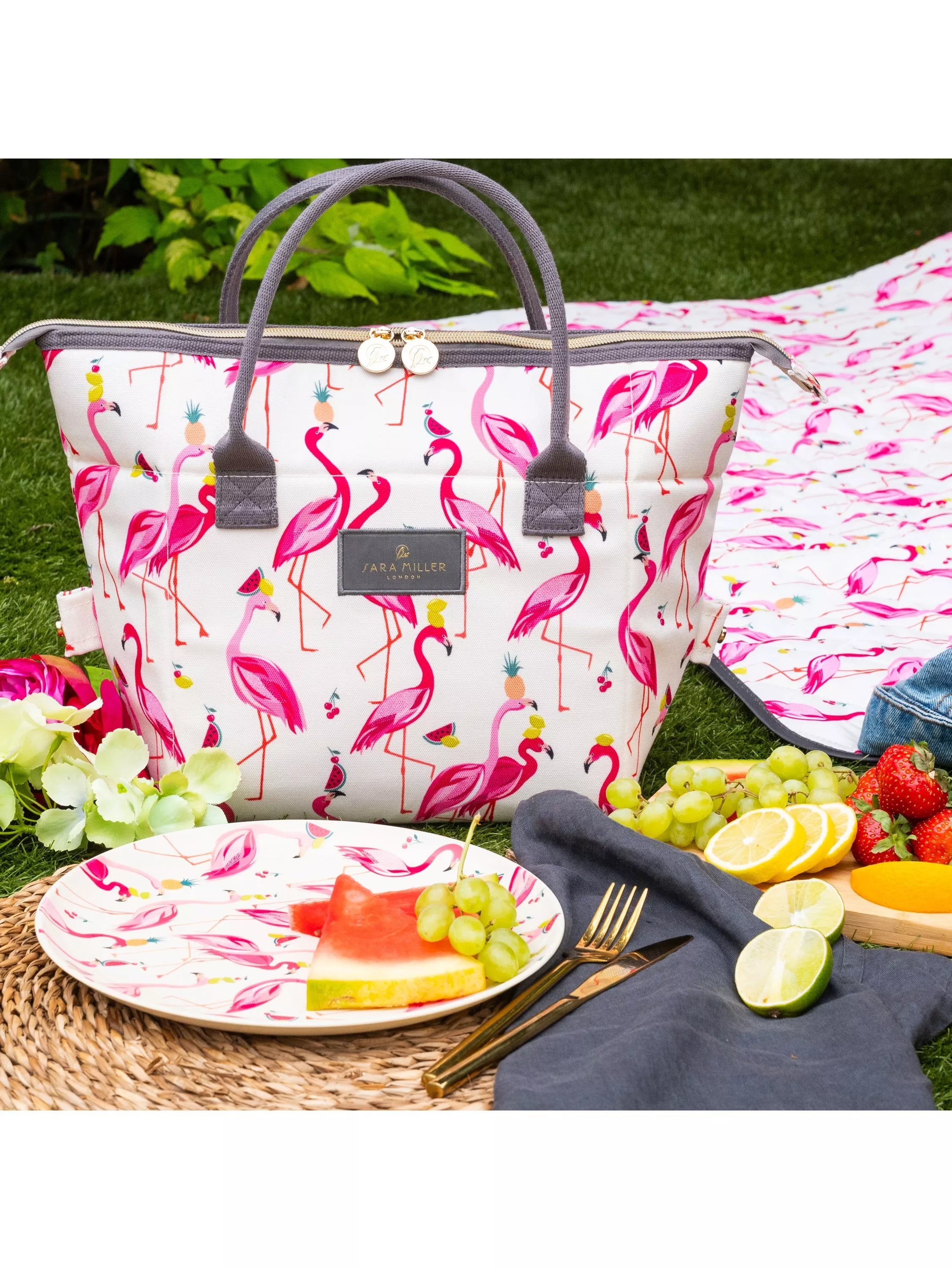 Sara Miller flamingo convertible lunch bag 8L pink (British brand)