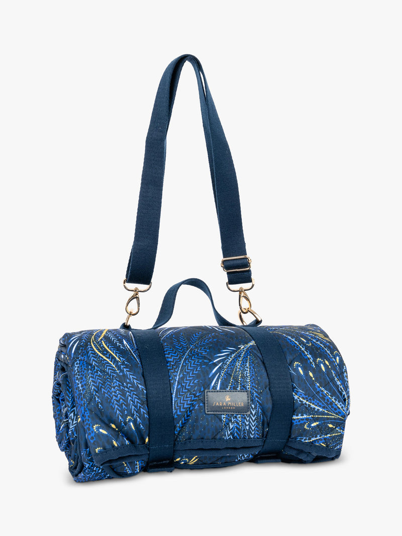 Sara Miller Anniversary extra large picnic rug blue (British brand)