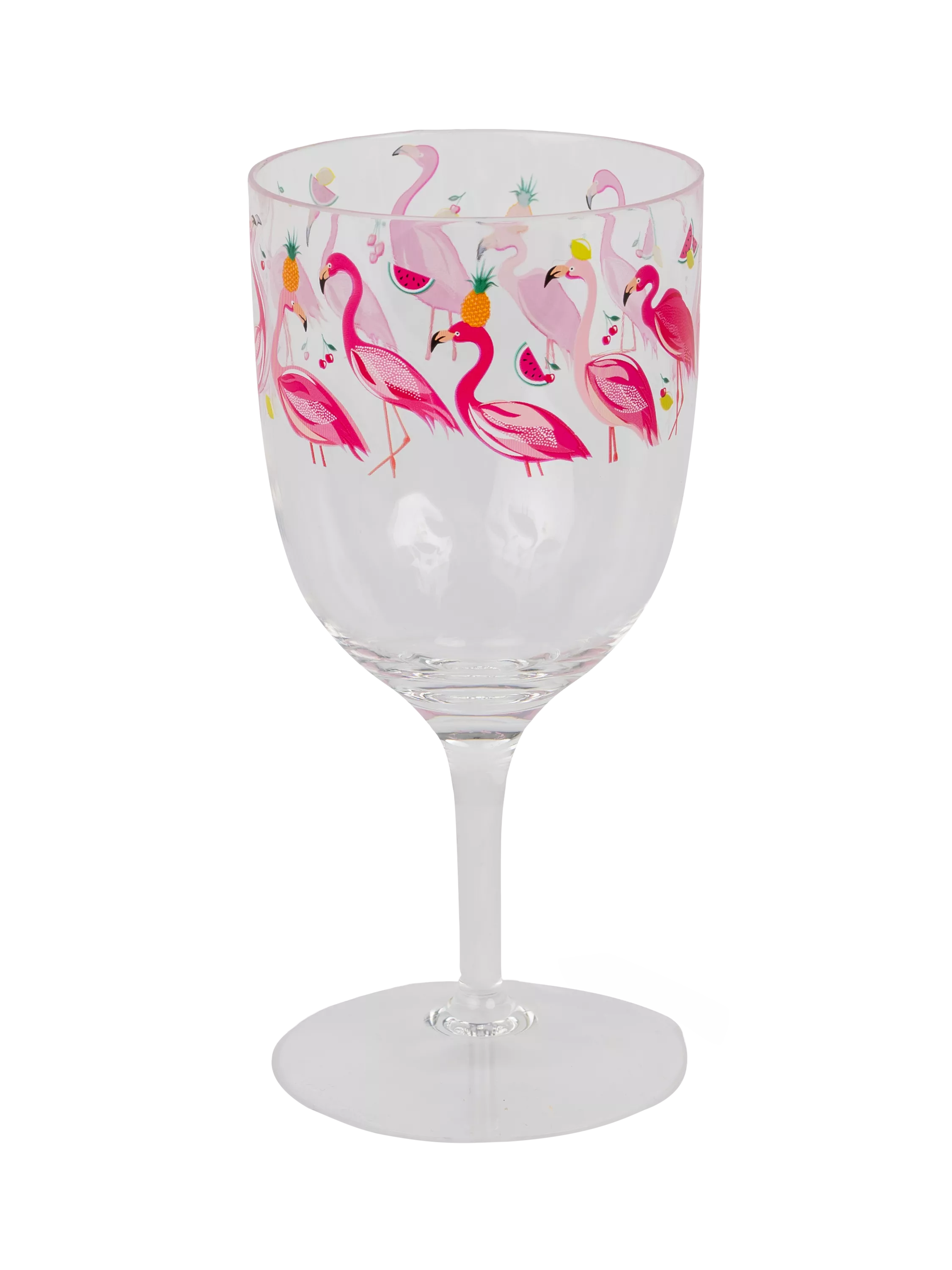 Sara Miller Flamingo plastic wine glass 400ml (British brand)