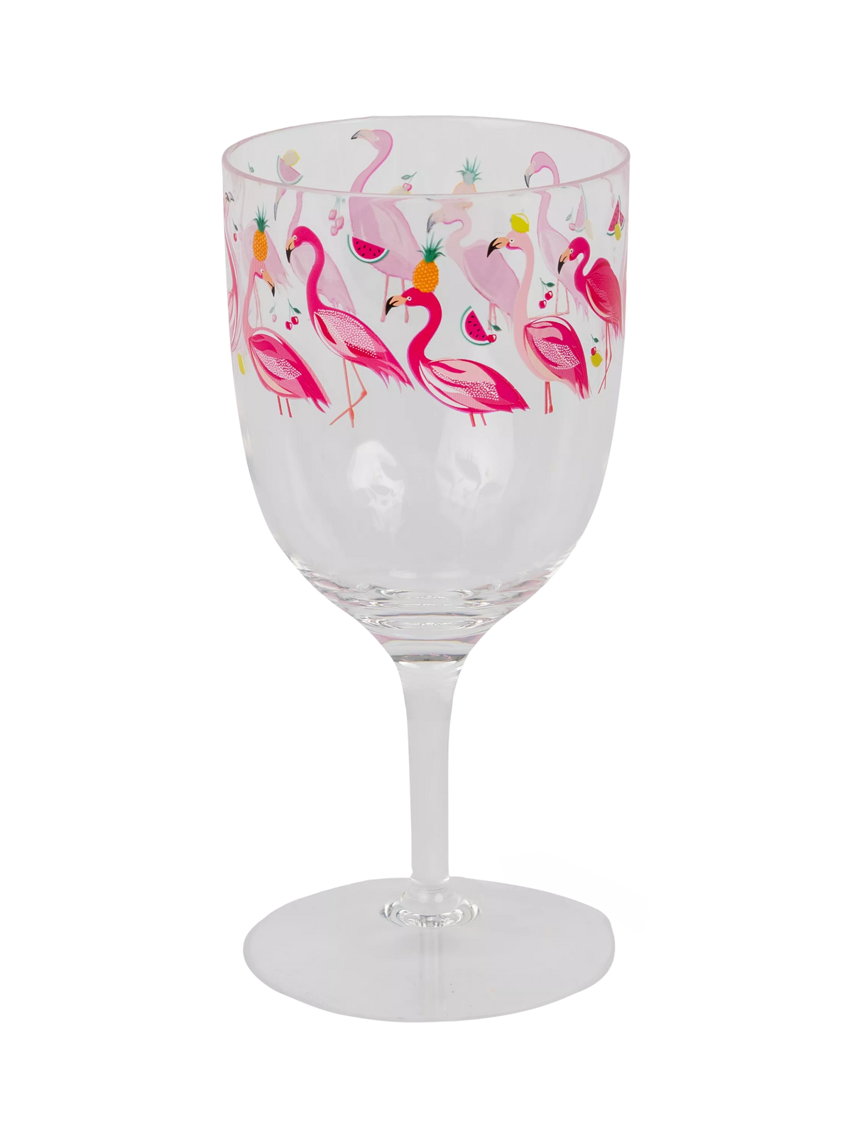 Sara Miller Flamingo plastic wine glass 400ml (British brand)