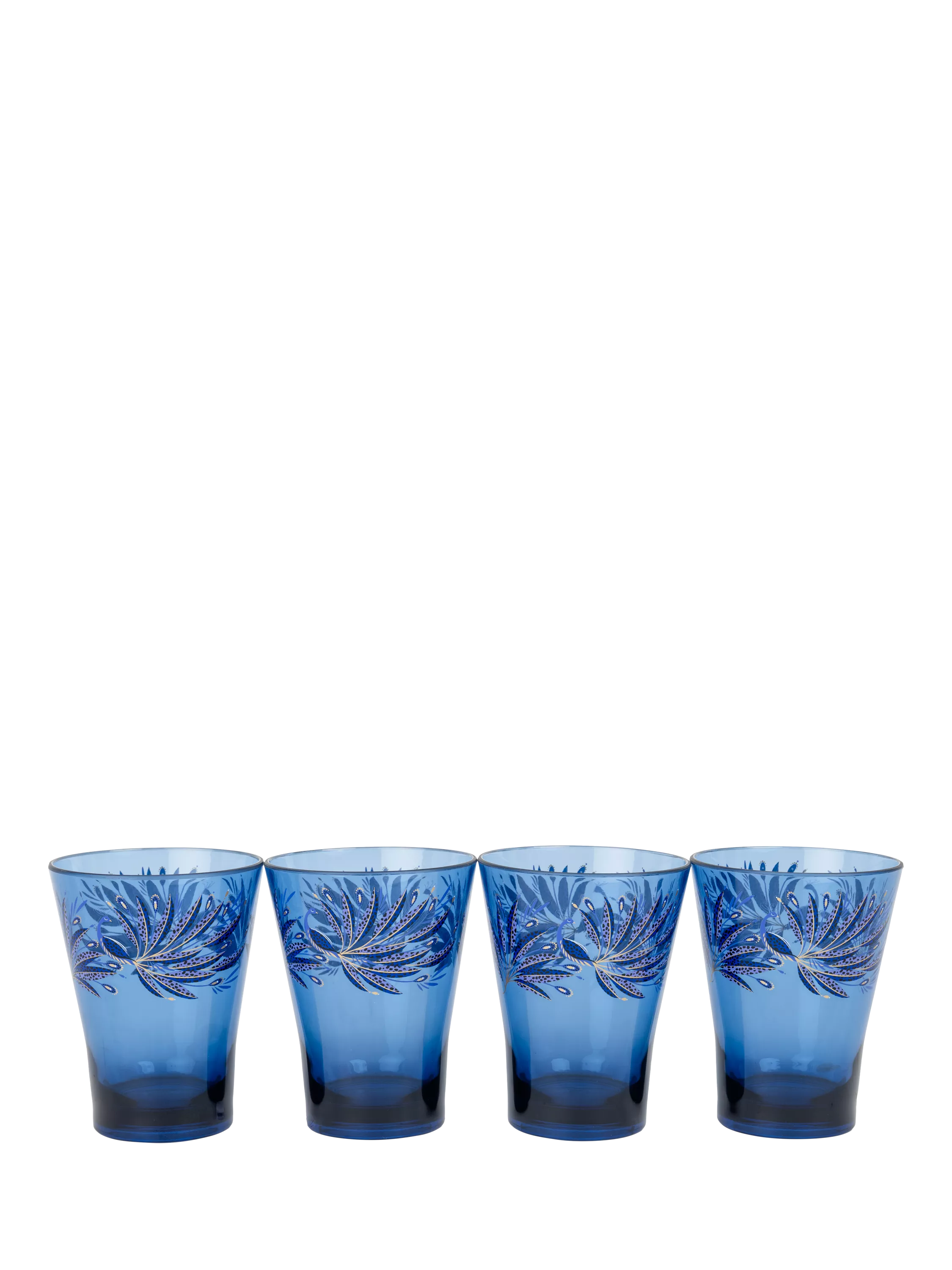 Sara Miller plastic picnic tumblers set of 4 blue - British product