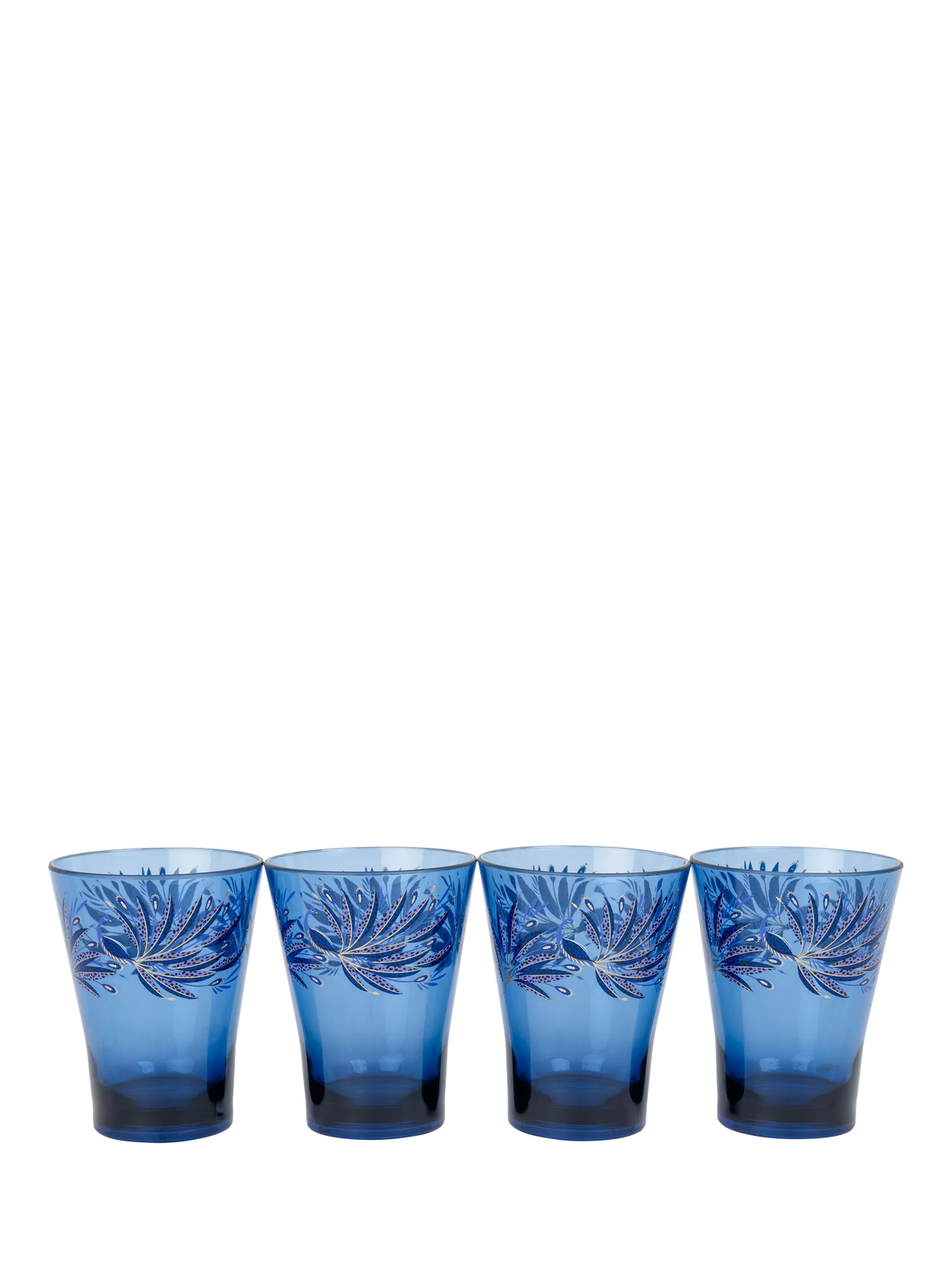 Sara Miller plastic picnic tumblers set of 4 blue - British product