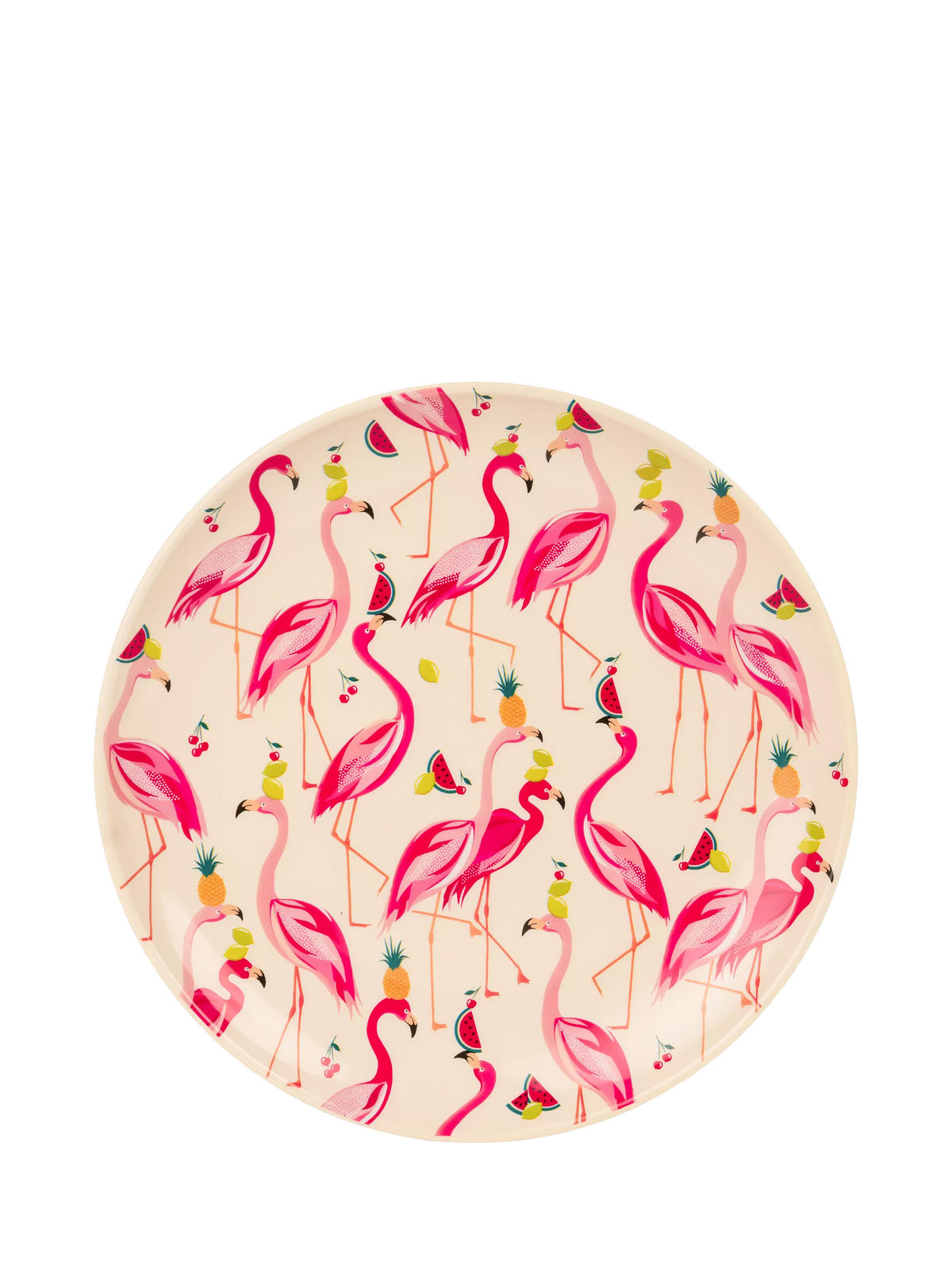 Sara Miller Flamingo plastic picnic dinner plate 25cm, imported from the UK