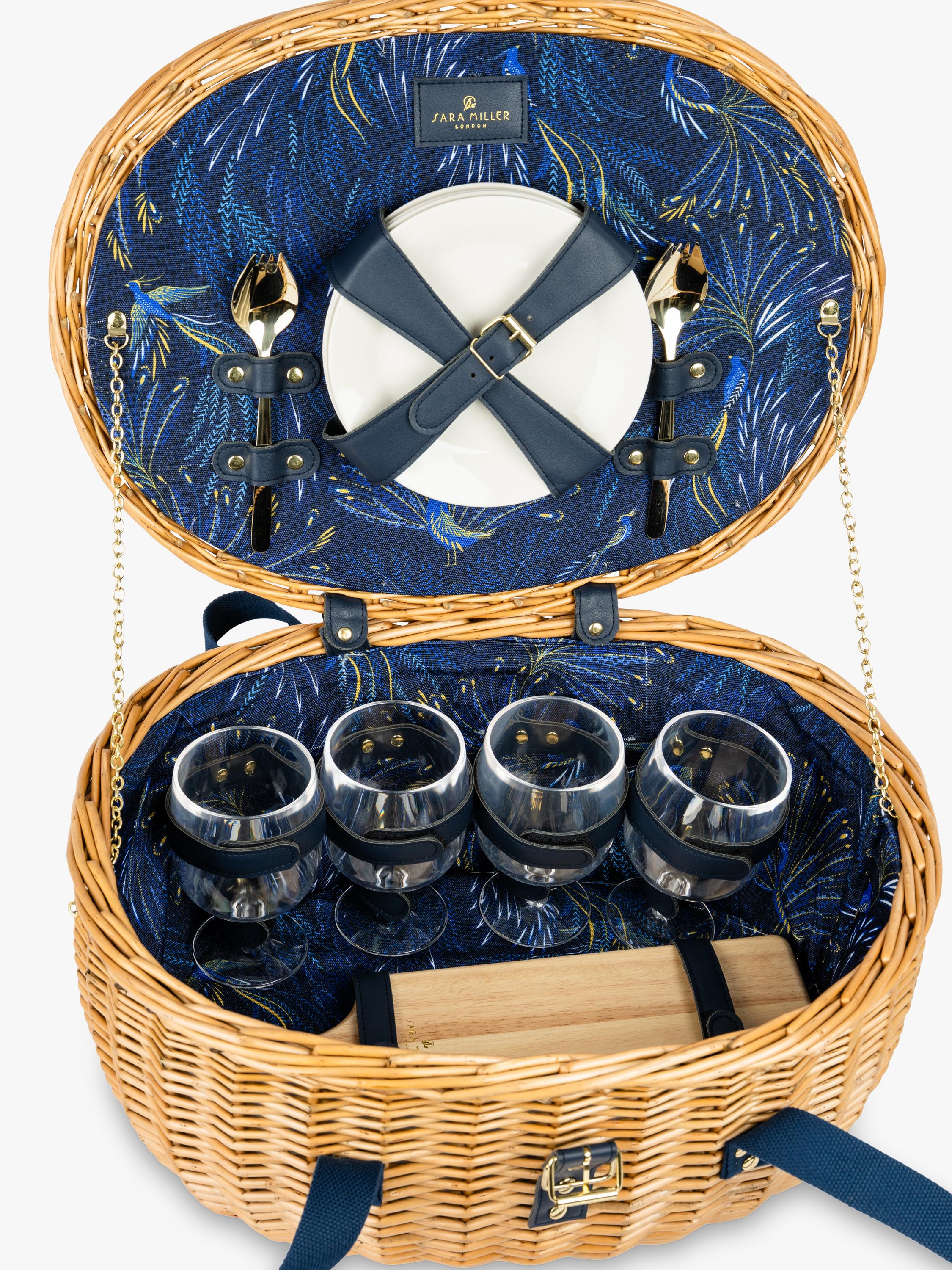 Sara Miller anniversary picnic hamper for 4 person (British brand)