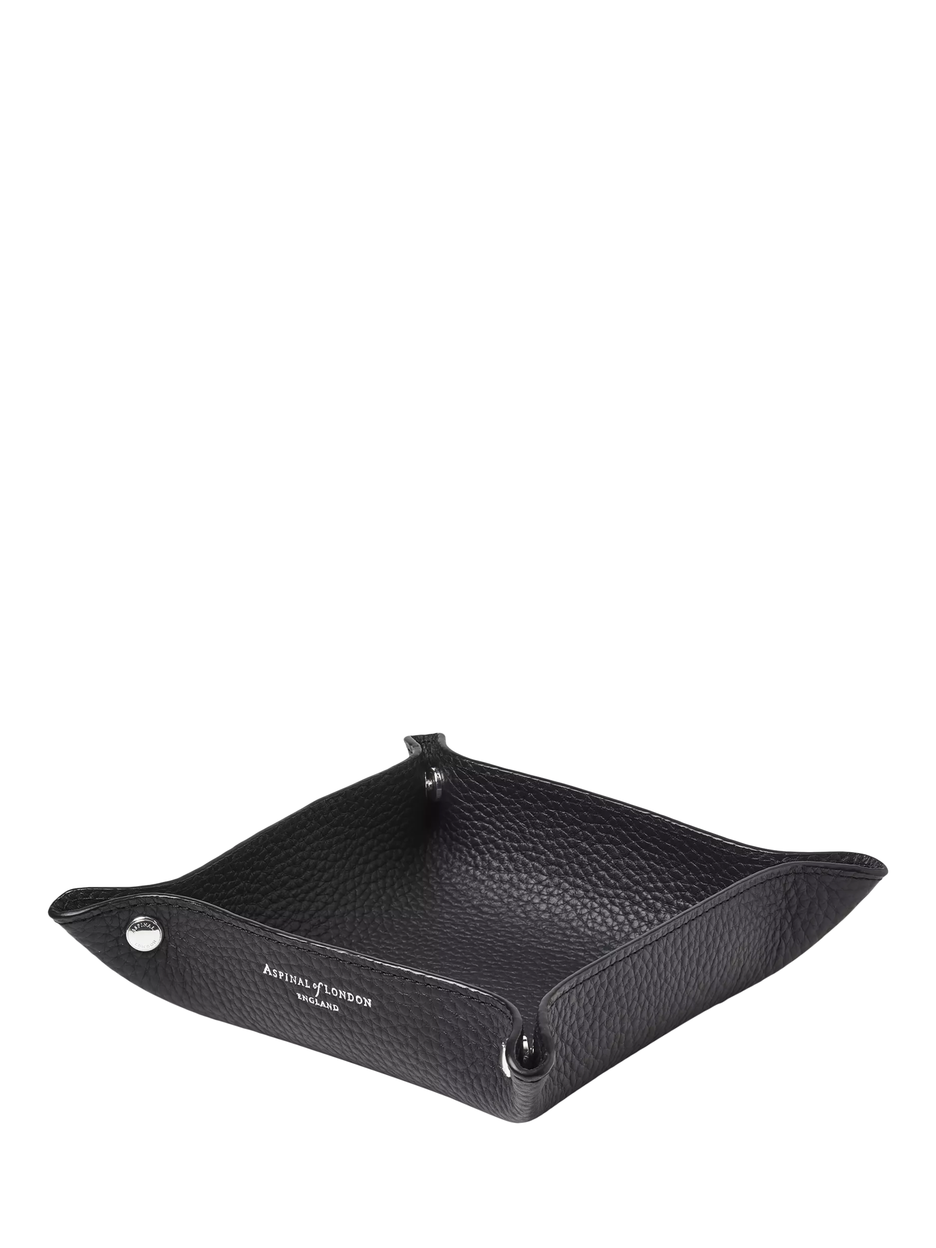 Aspinal of London Medium Soft Leather Tidy Tray, Black