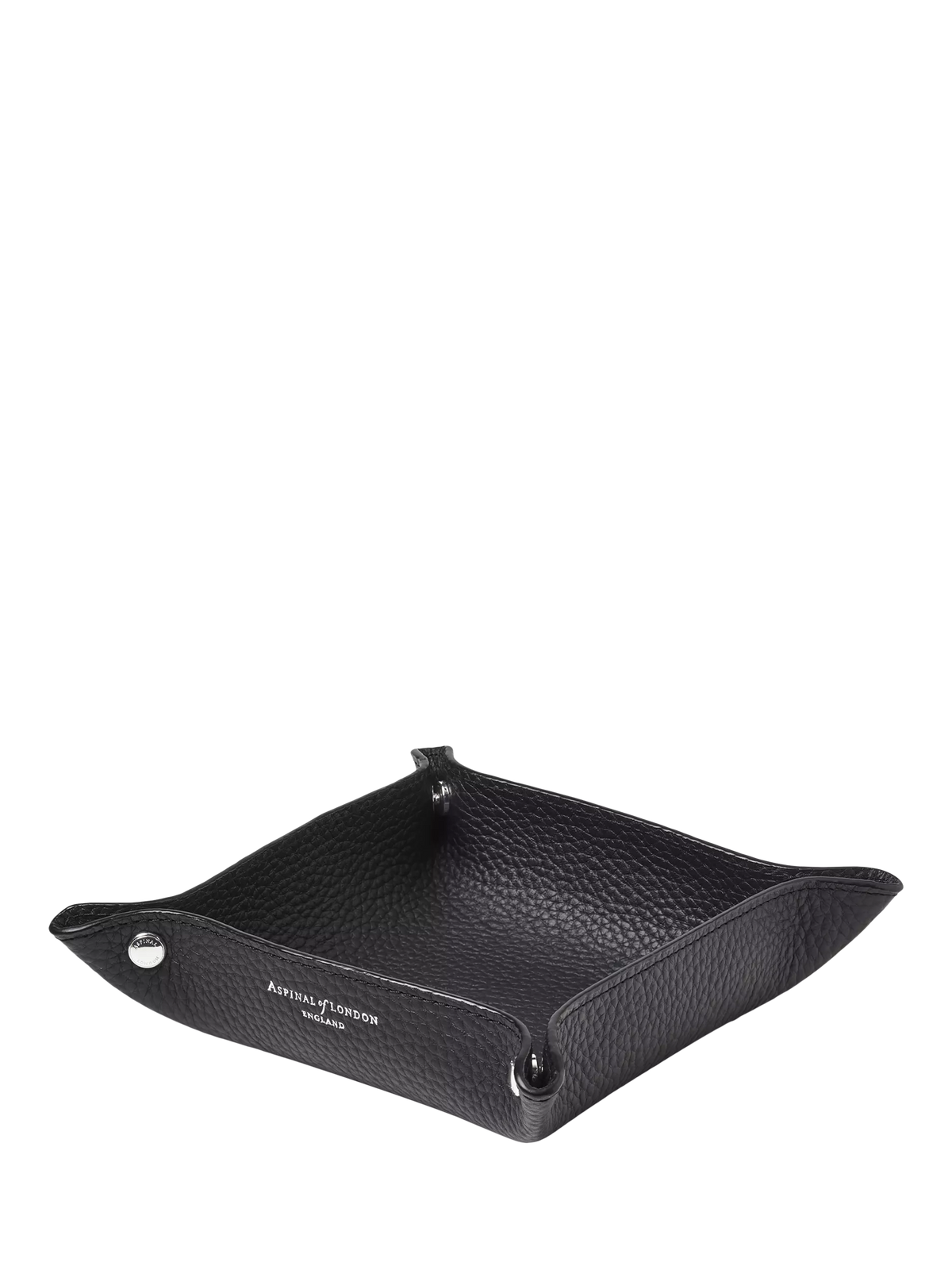 Aspinal of London Medium Soft Leather Tidy Tray, Black