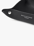 Aspinal of London leather tidy tray medium black, UK version