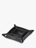 Aspinal of London leather tidy tray medium black, UK version