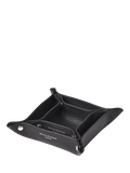 Aspinal of London leather tidy tray medium black, UK version