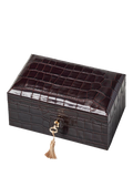 Aspinal of London three-piece leather watch box in Amazon Brown (British brand)