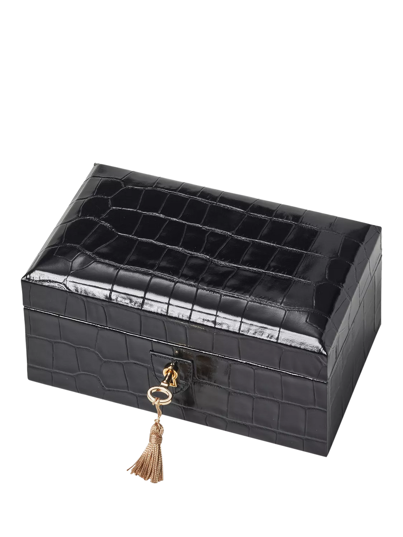 Aspinal of London three piece watch box black, imported from the UK