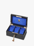 Aspinal of London three piece watch box black, imported from the UK