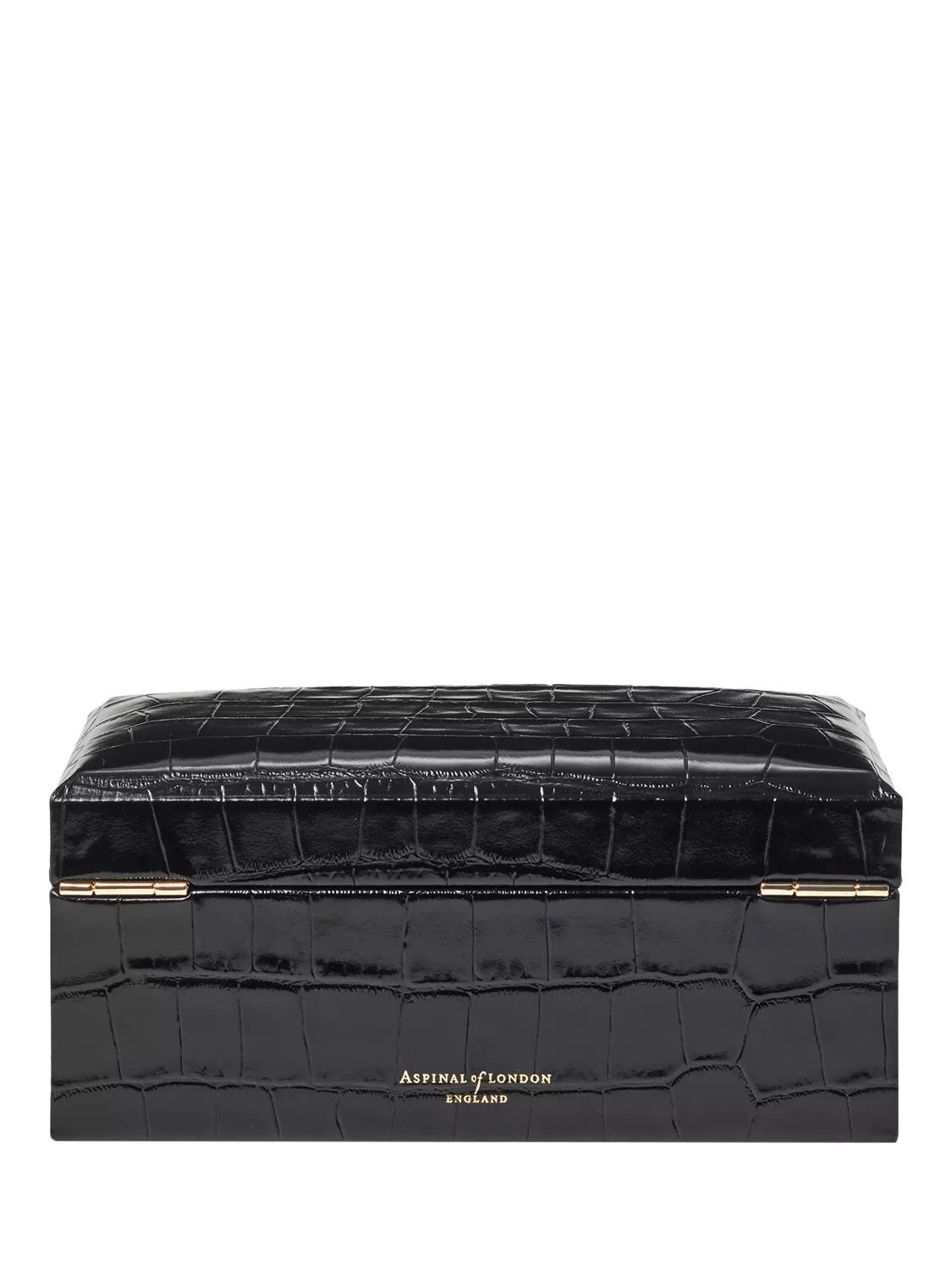 Aspinal of London three piece watch box black, imported from the UK