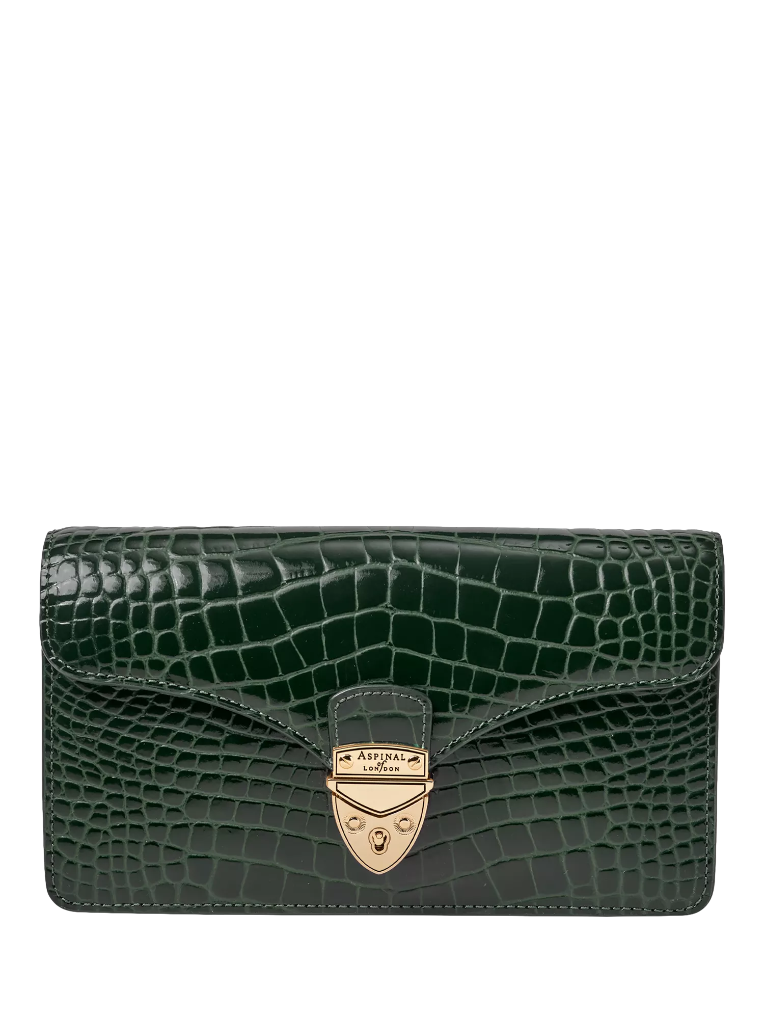 Aspinal of London Mayfair leather clutch bag, imported from the UK