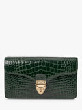 Aspinal of London Mayfair leather clutch bag, imported from the UK