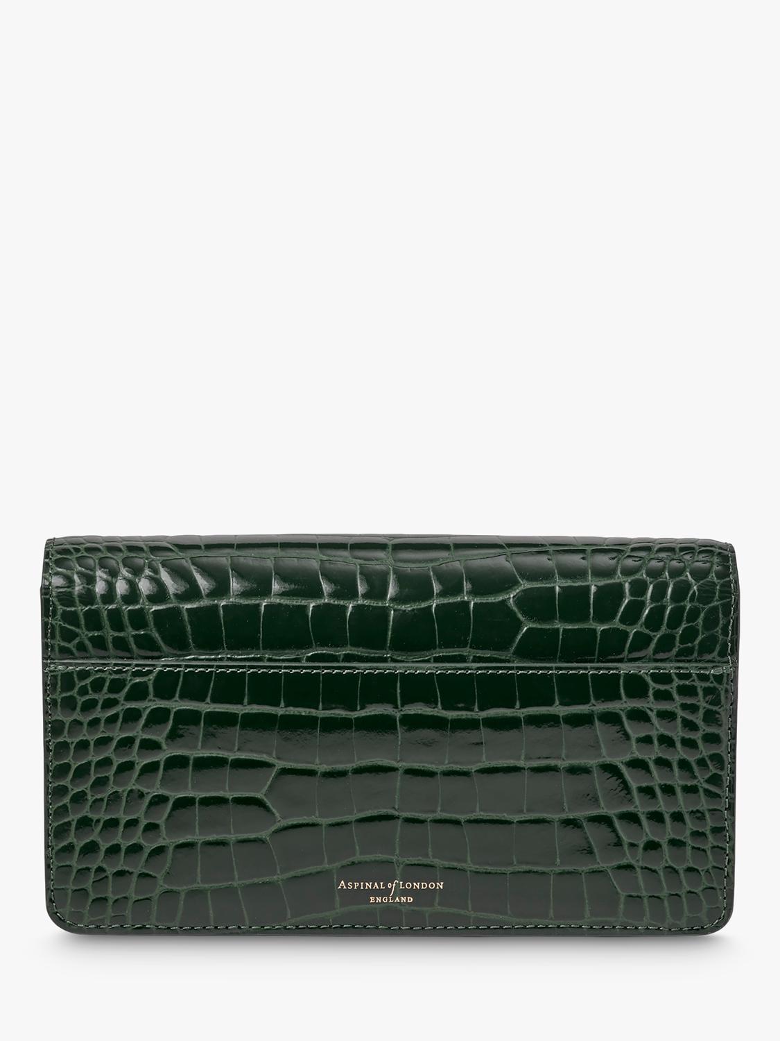 Aspinal of London Mayfair leather clutch bag, imported from the UK