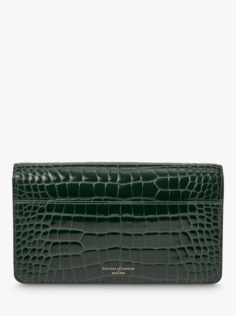 Aspinal of London Mayfair leather clutch bag, imported from the UK