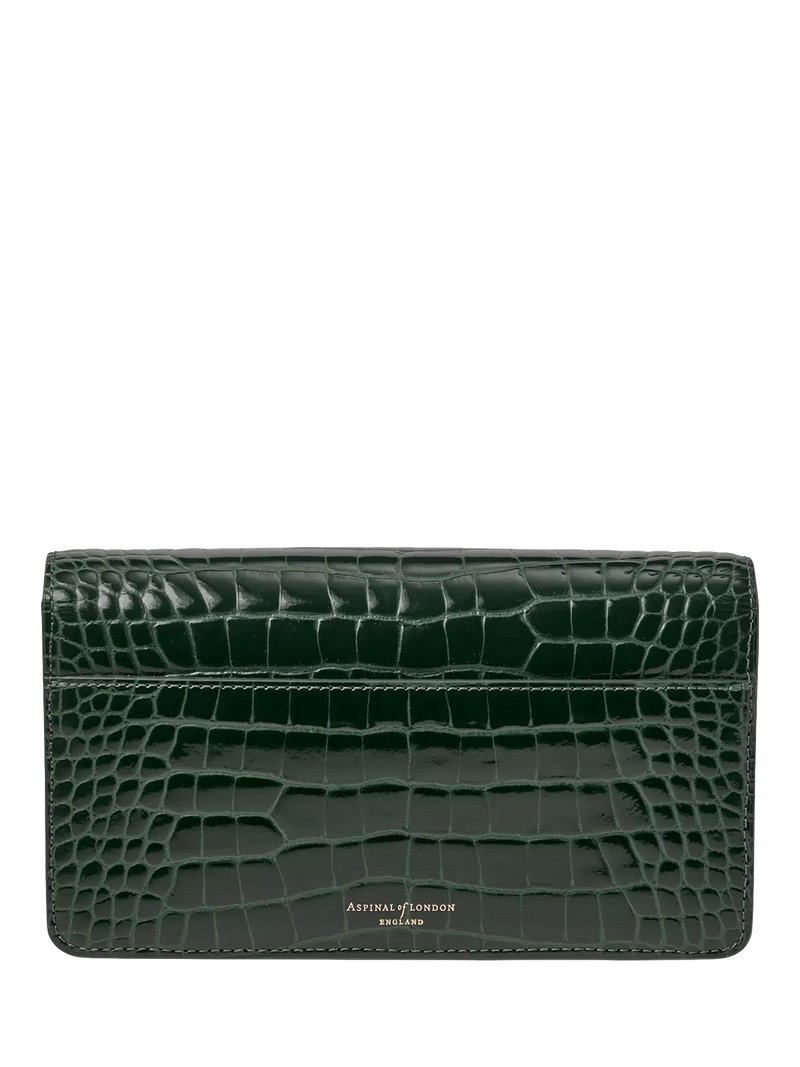 Aspinal of London Mayfair leather clutch bag, imported from the UK