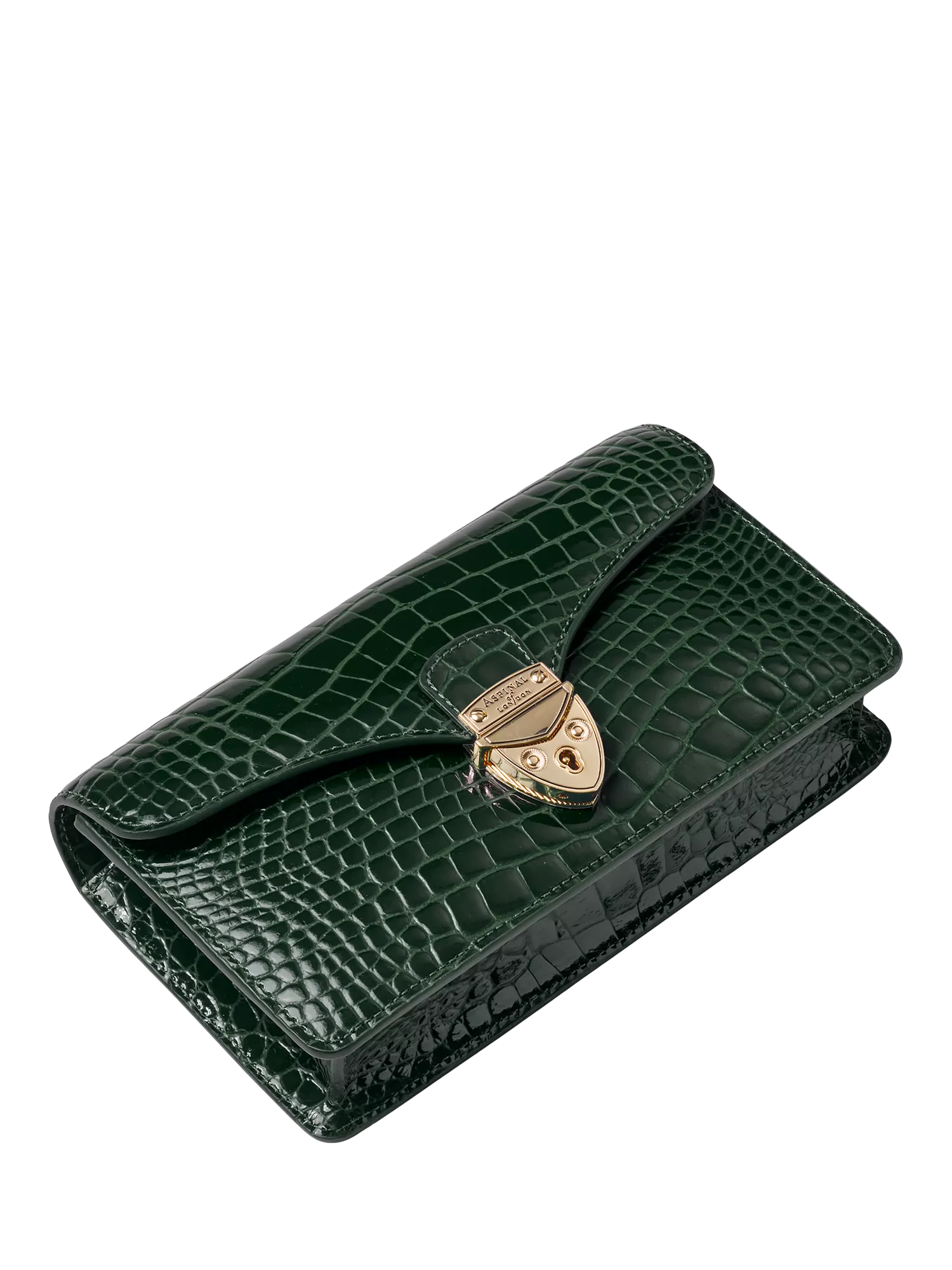 Aspinal of London Mayfair leather clutch bag, imported from the UK
