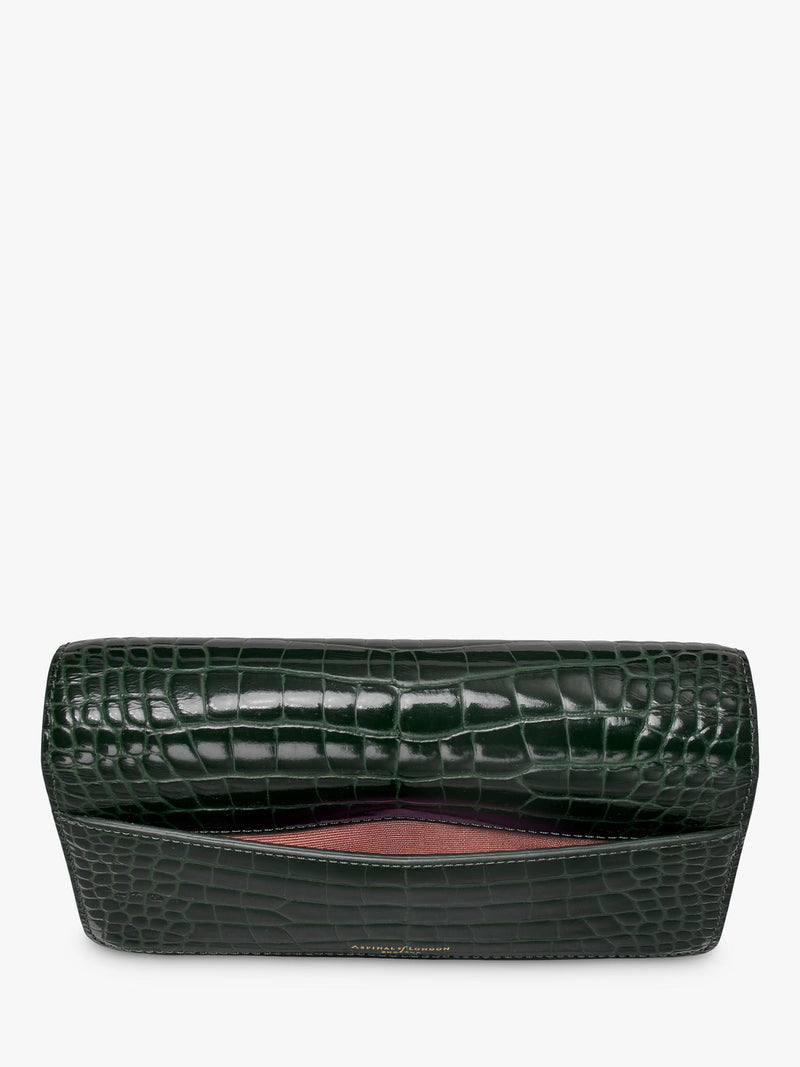 Aspinal of London Mayfair leather clutch bag, imported from the UK