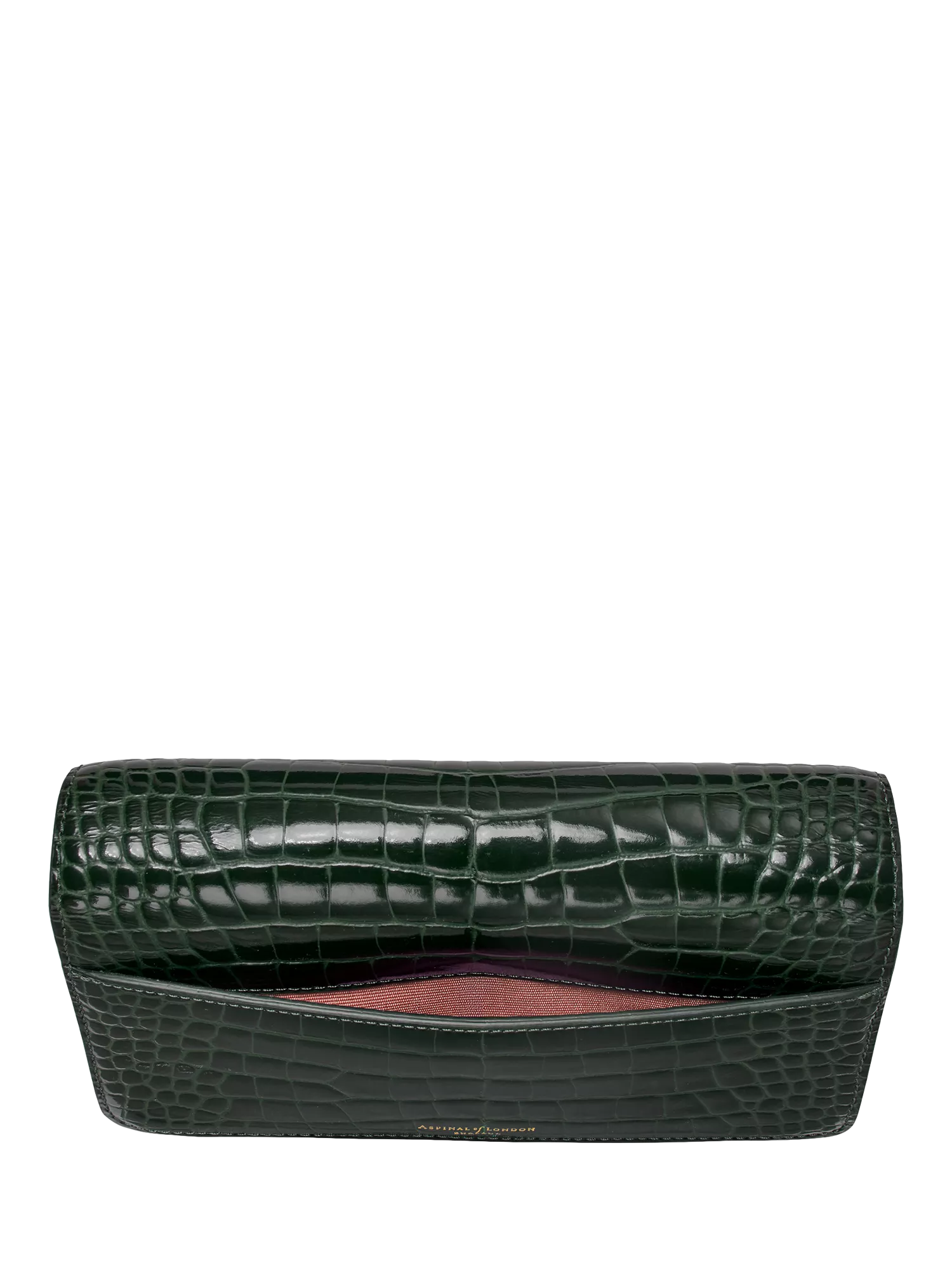 Aspinal of London Mayfair leather clutch bag, imported from the UK
