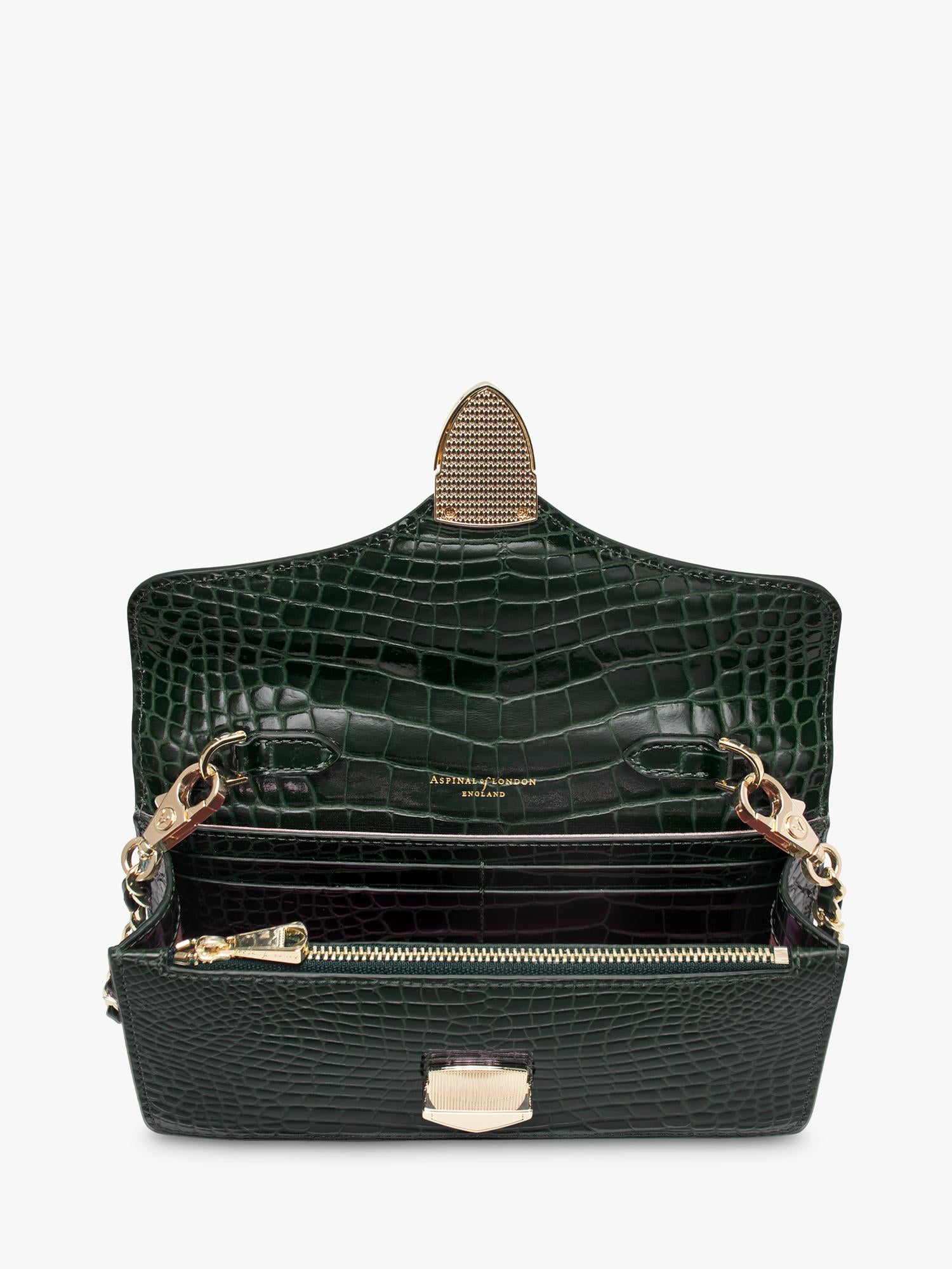 Aspinal of London Mayfair leather clutch bag, imported from the UK