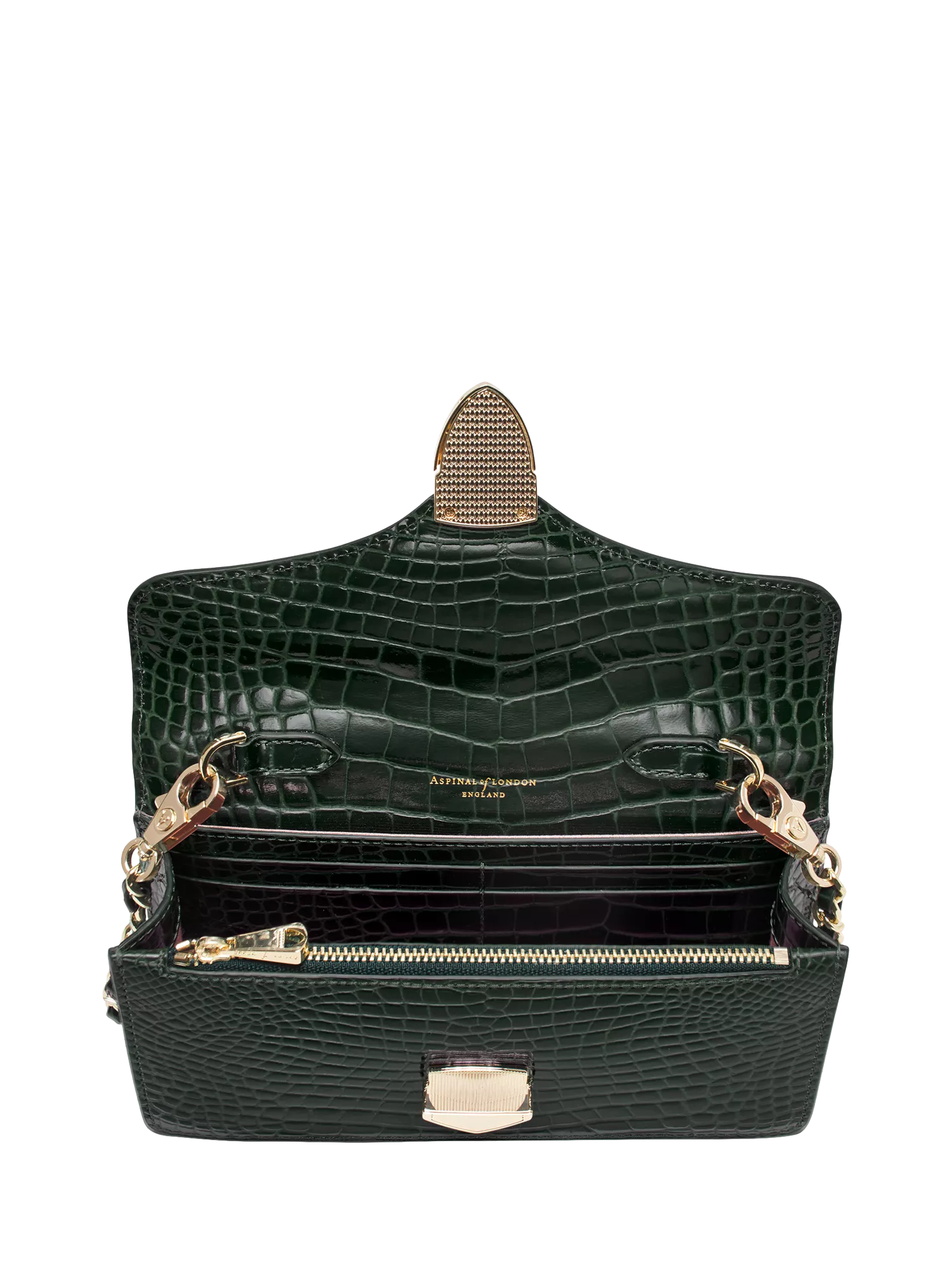 Aspinal of London Mayfair leather clutch bag, imported from the UK