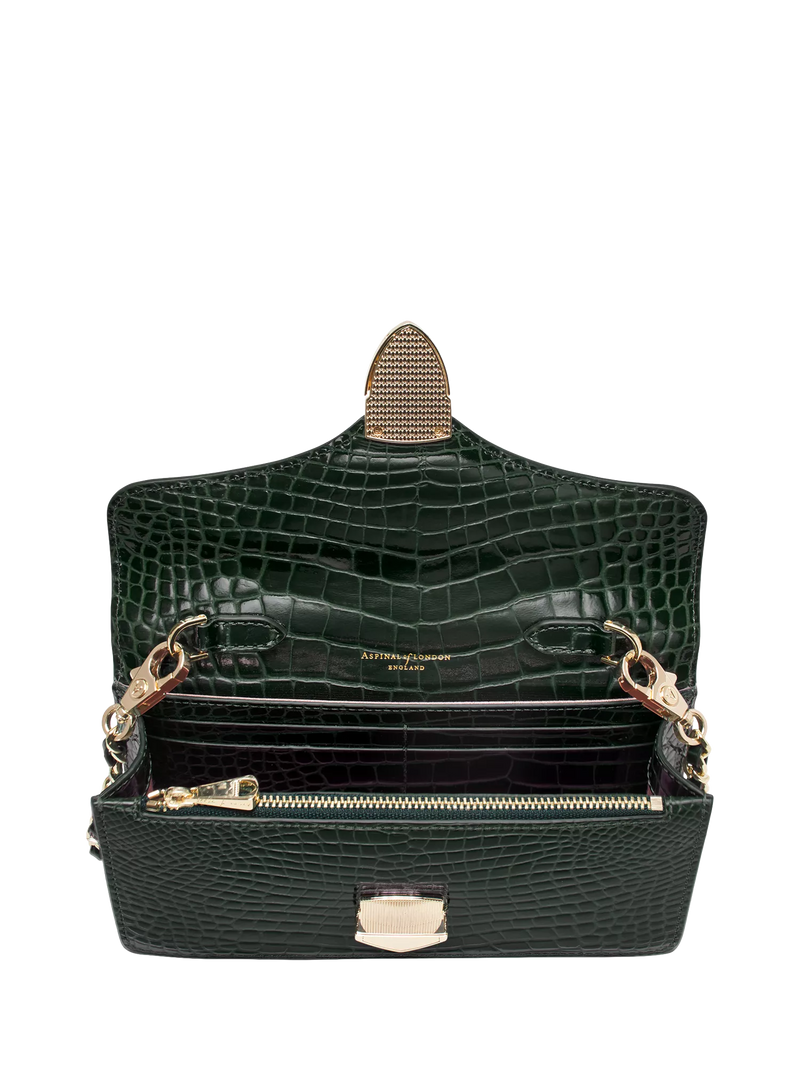 Aspinal of London Mayfair leather clutch bag, imported from the UK