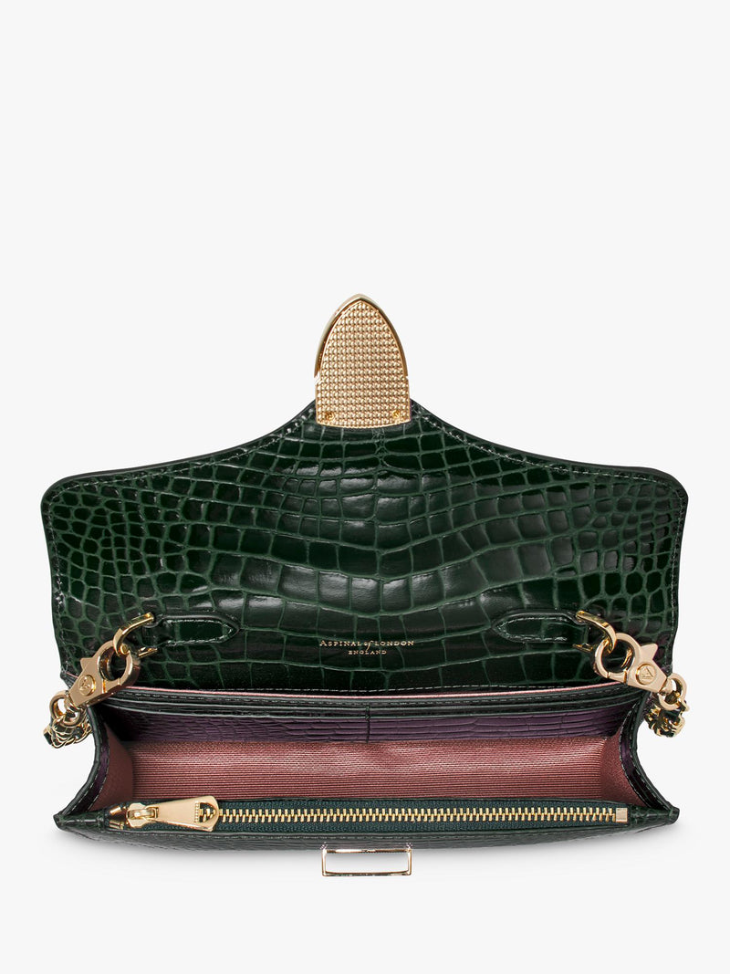 Aspinal of London Mayfair leather clutch bag, imported from the UK