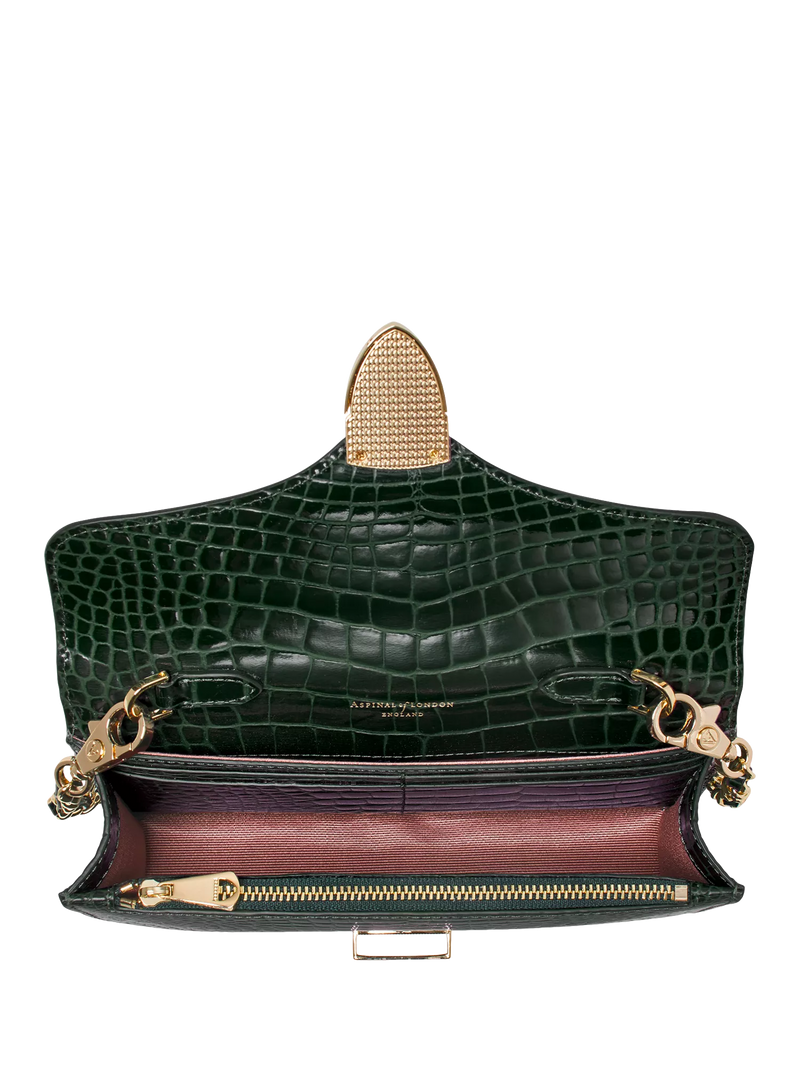 Aspinal of London Mayfair leather clutch bag, imported from the UK