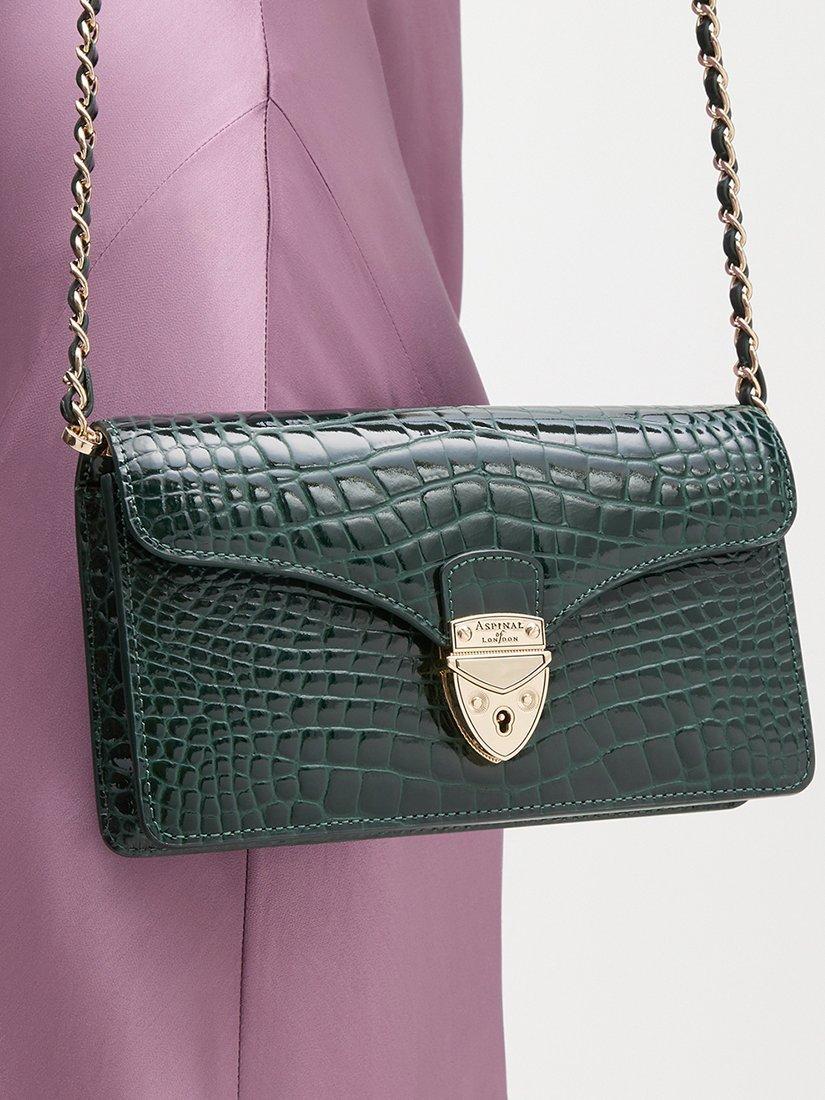 Aspinal of London Mayfair leather clutch bag, imported from the UK