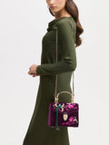 Aspinal of London cross body bag Mayfair velvet cassis (British brand)