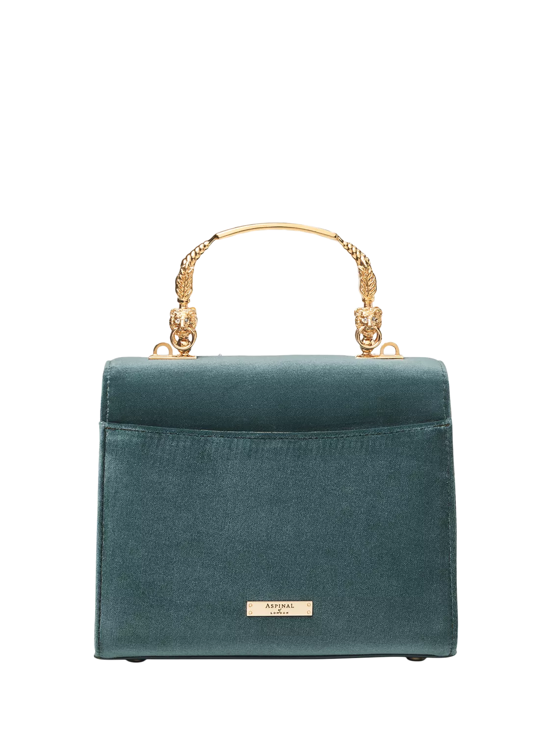 Aspinal of London velvet cross body bag peacock (British brand)