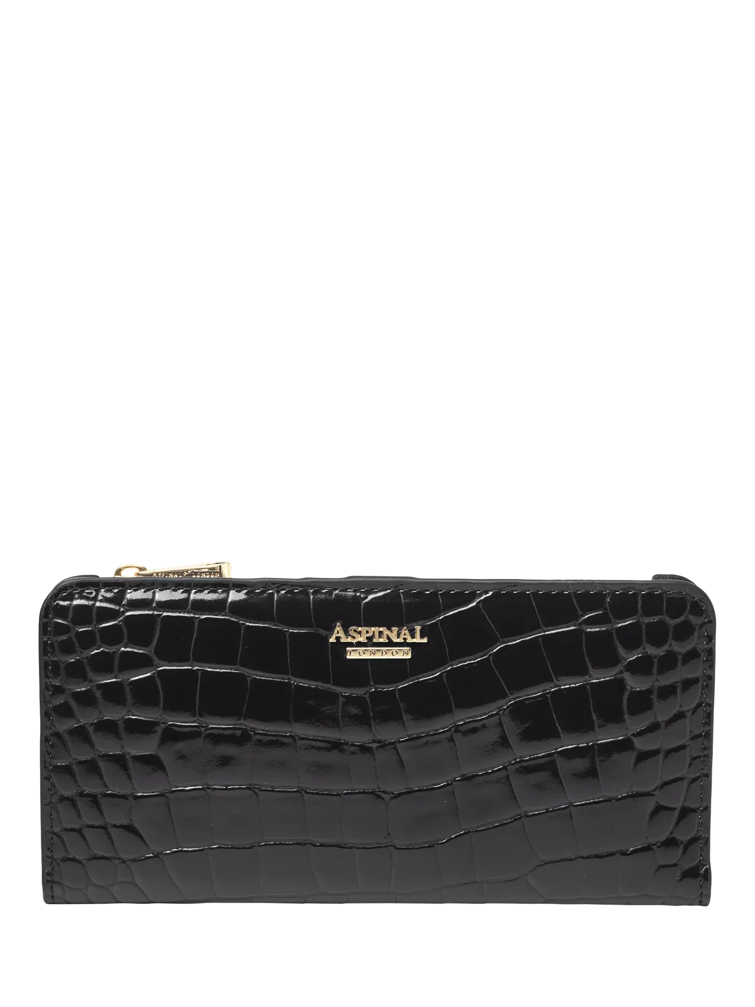 Aspinal of London Mayfair wallet in black, imported from the UK