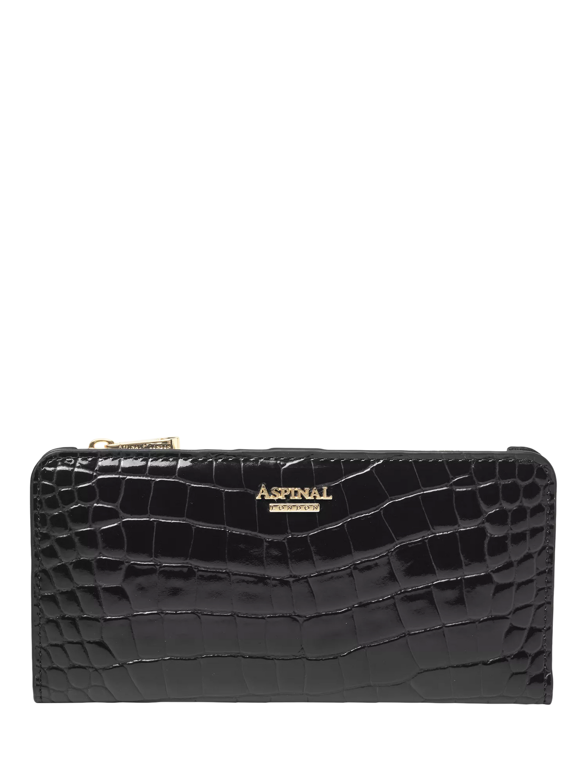 Aspinal of London Mayfair wallet in black, imported from the UK