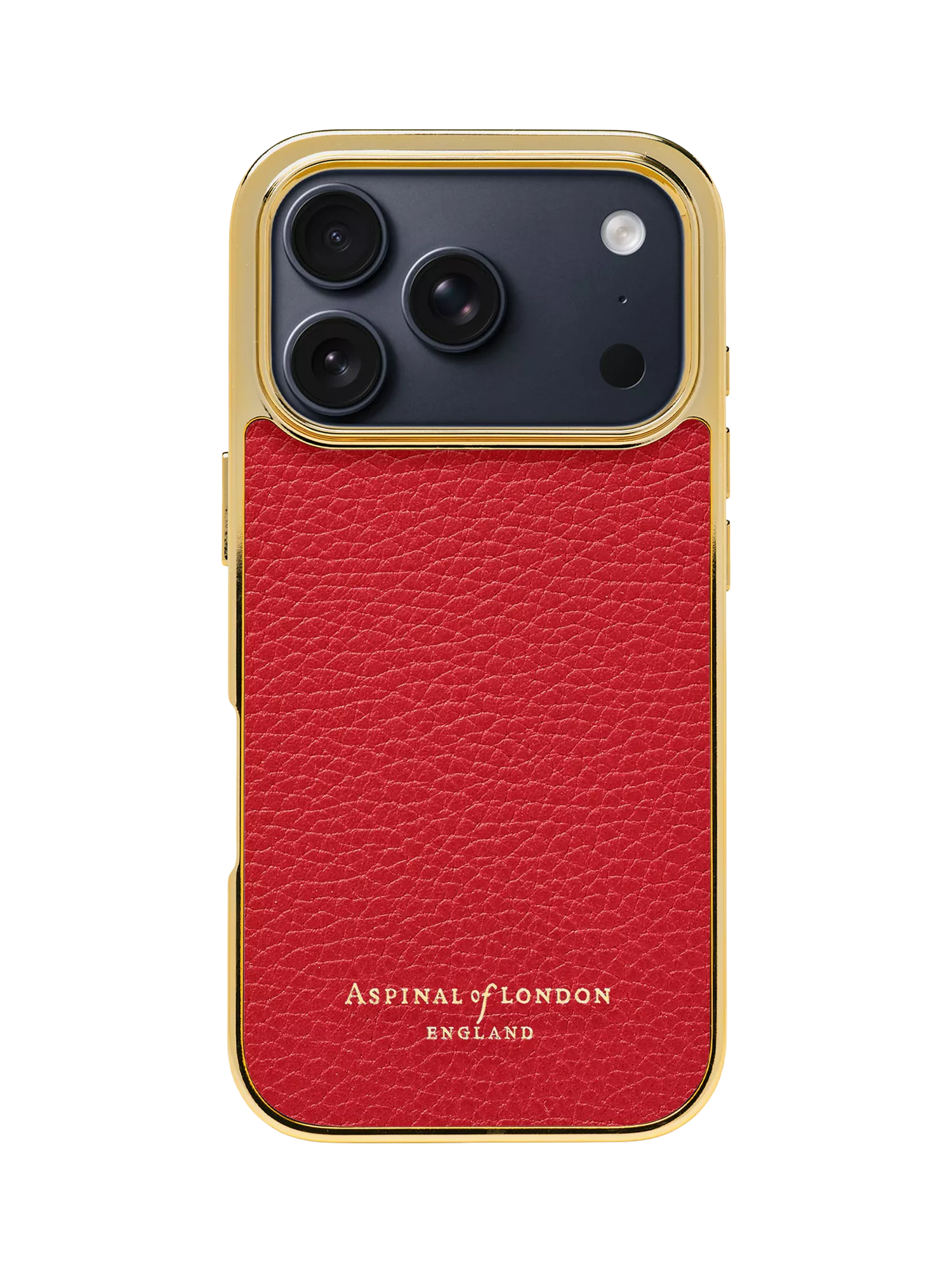Aspinal of London Cardinalred leather case for iPhone 17 Pro, British brand