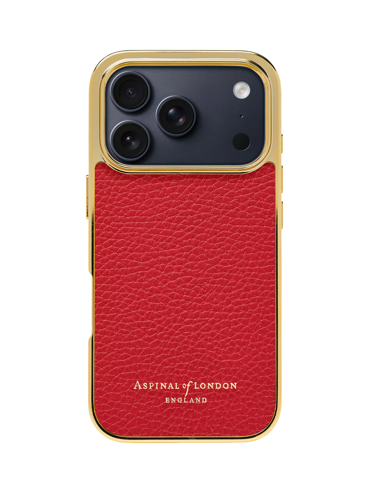 Aspinal of London Cardinalred leather case for iPhone 17 Pro, British brand