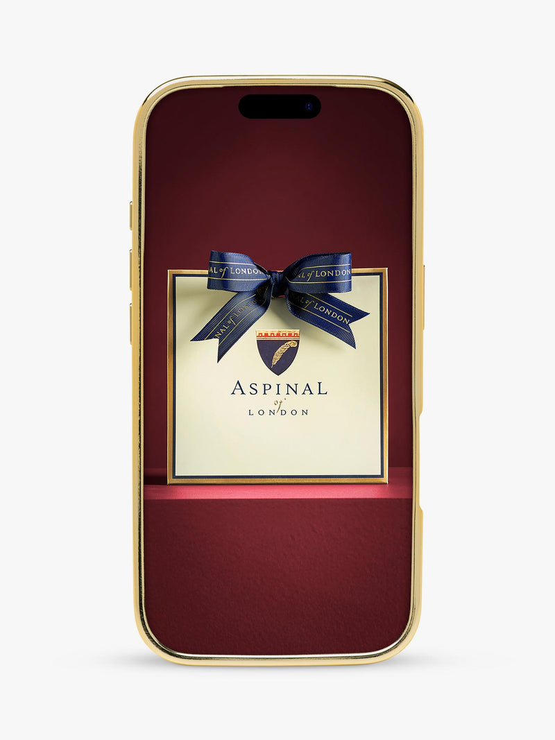 Aspinal of London Cardinalred leather case for iPhone 17 Pro, British brand