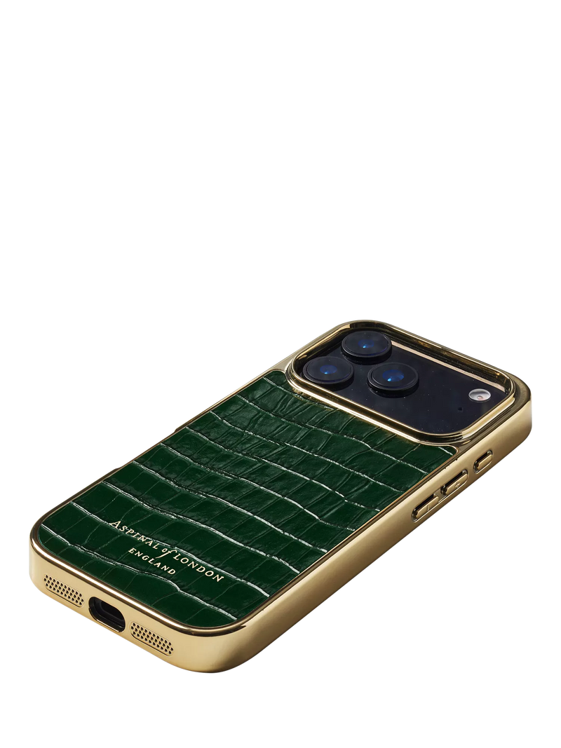 Aspinal of London leather case Evergreen iPhone 17 Pro, UK version