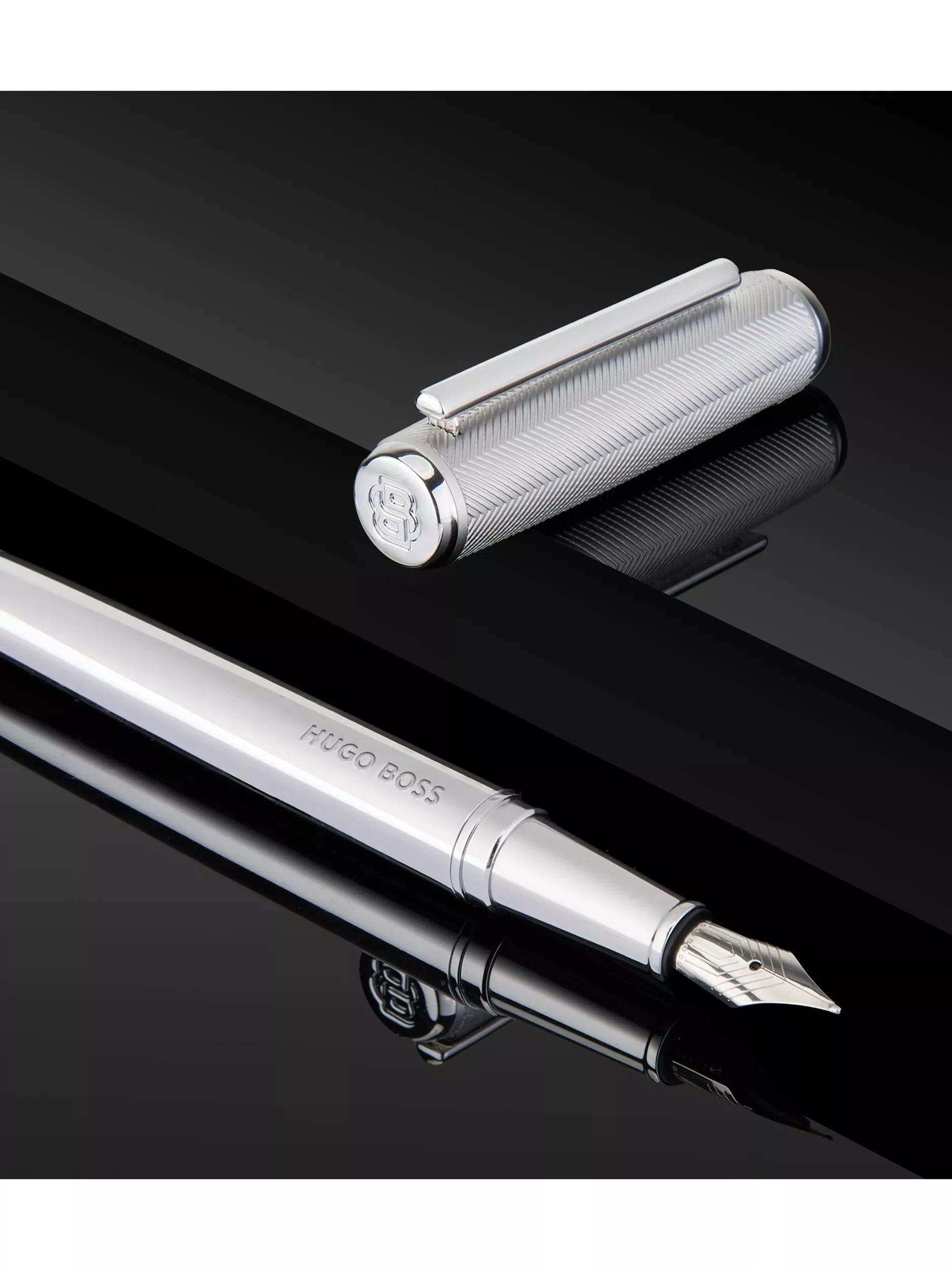 HUGO BOSS Pace Fountain Pen Chrome - British product