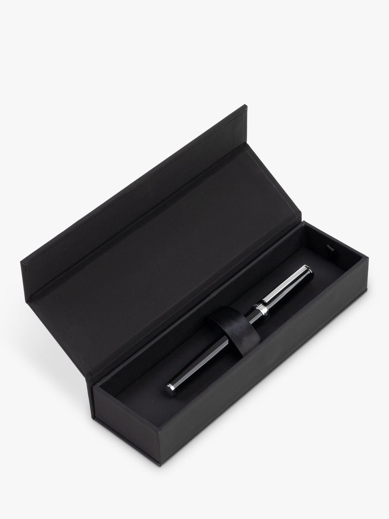 HUGO BOSS Icon Gear rollerball pen black (British brand)